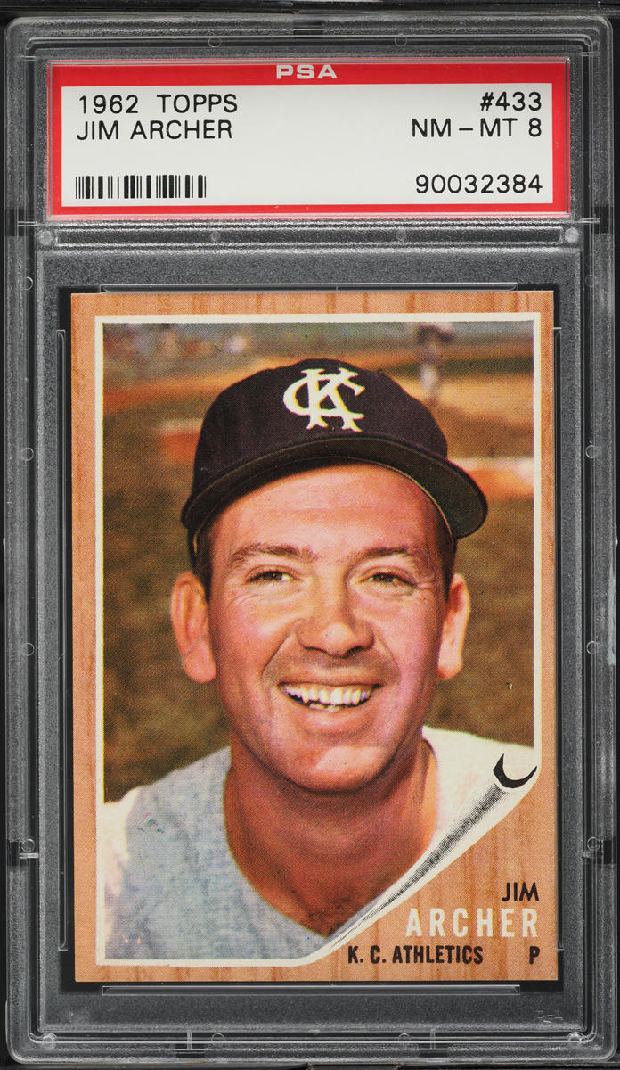 1962 Topps Jim Archer #433 PSA 8 NM-MT