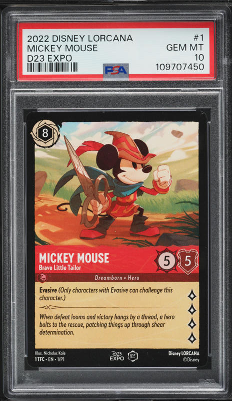 2024 Disney Lorcana D23 Expo Promo Mickey Mouse #07 PSA 10 GEM