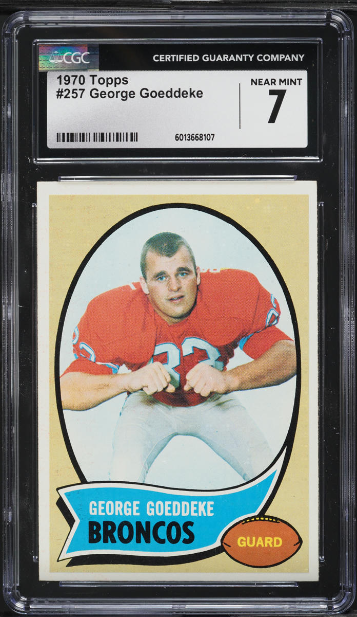 1970 Topps Football George Goeddeke #257 CGC 7 NRMT