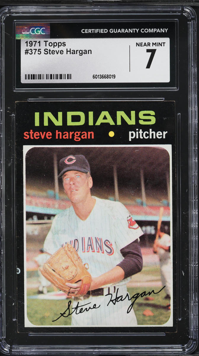 1971 Topps Steve Hargan #375 CGC 7 NRMT