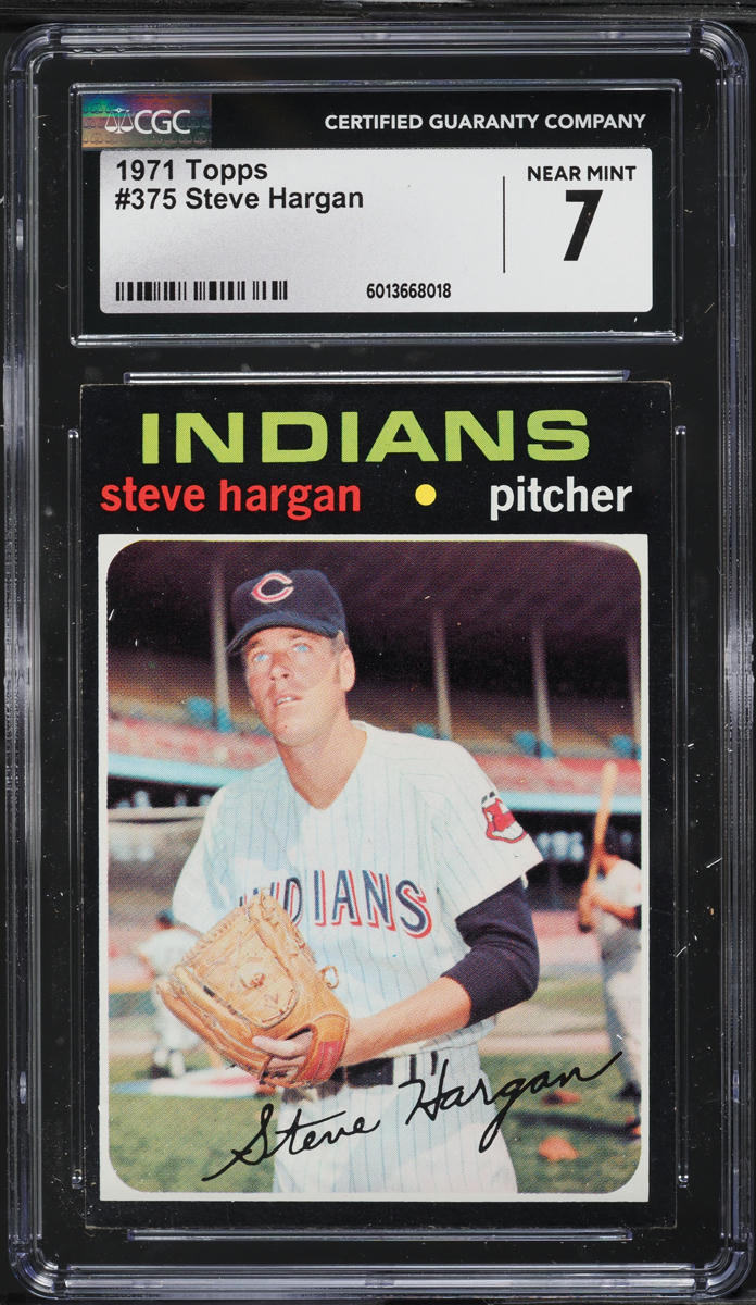 1971 Topps Steve Hargan #375 CGC 7 NRMT