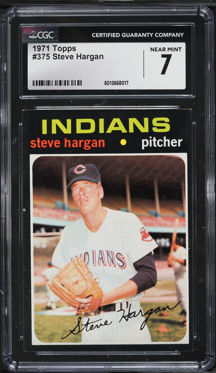 1971 Topps Steve Hargan #375 CGC 7 NRMT