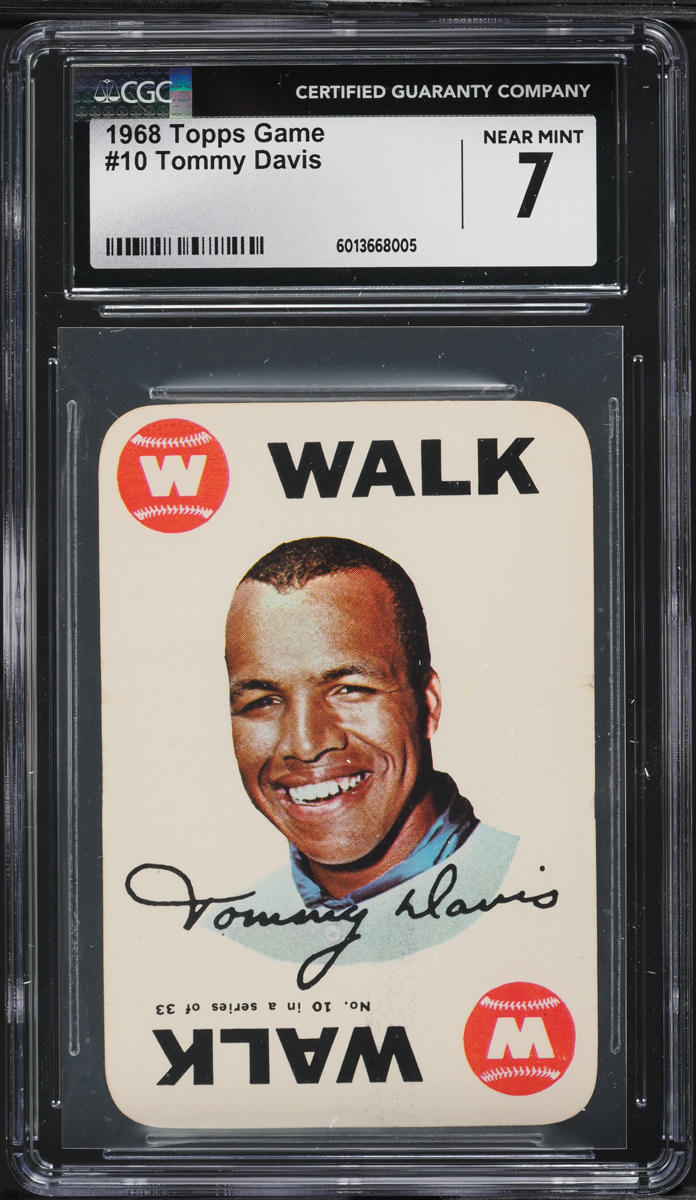 1968 Topps Game Tommy Davis #10 CGC 7 NRMT