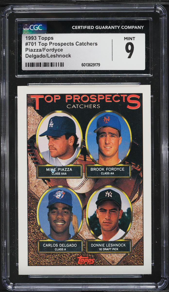 1993 Topps Gold Piazza Fordyce Delgado Leshnock ROOKIE #701 CGC 9 MINT