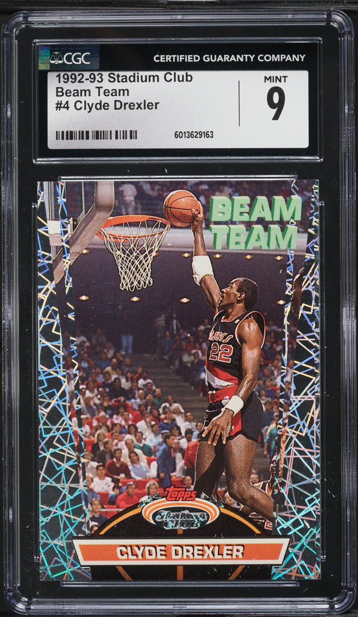 1992 Stadium Club Beam Team Clyde Drexler #4 CGC 9 MINT