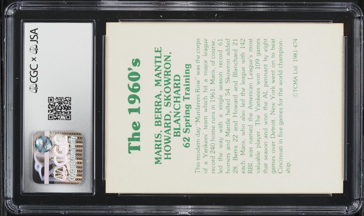 1981 TCMA The '60's Moose Skowron AUTO #474 JSA CGC AUTH