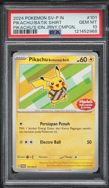 2024 Pokemon Indonesian SV Promo Pikachu In A Batik Shirt #154 CGC