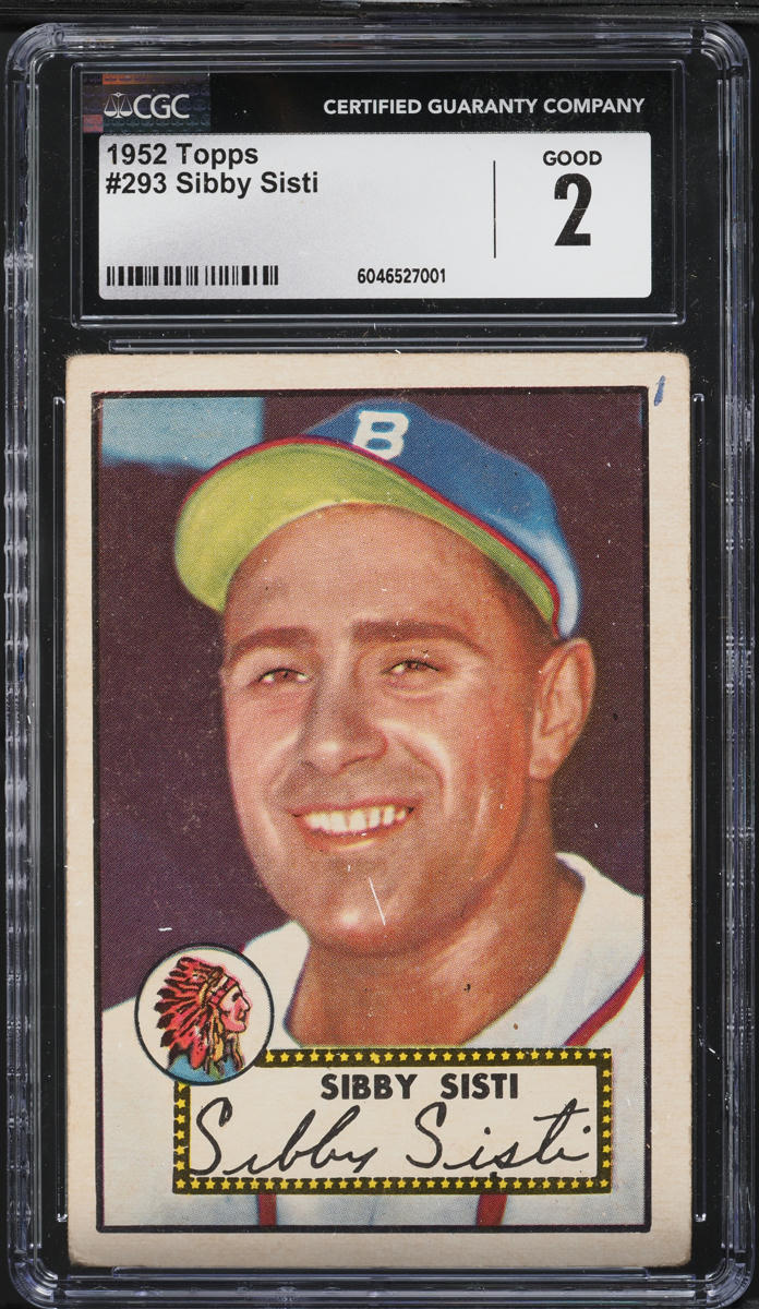 1952 Topps Sibby Sisti #293 CGC 2 GD