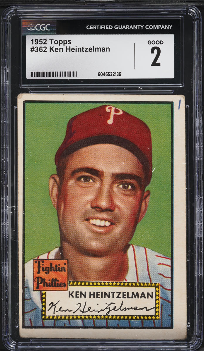 1952 Topps Ken Heintzelman #362 CGC 2 GD
