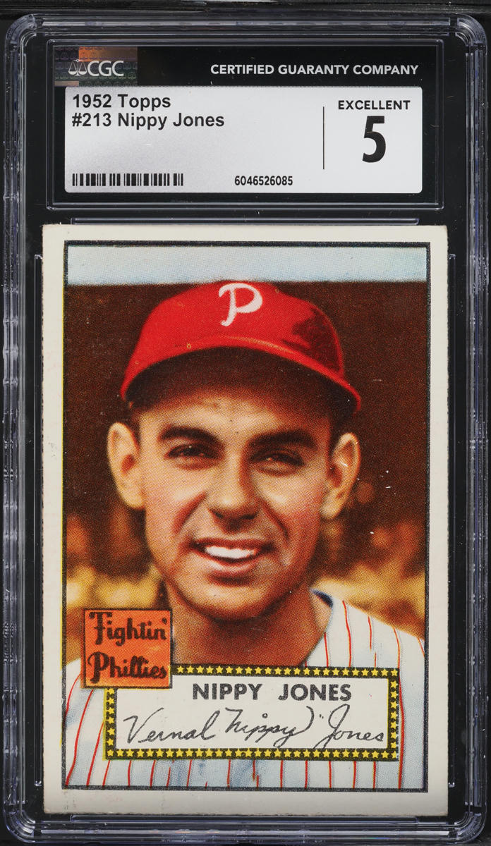 1952 Topps Nippy Jones #213 CGC 5 EX