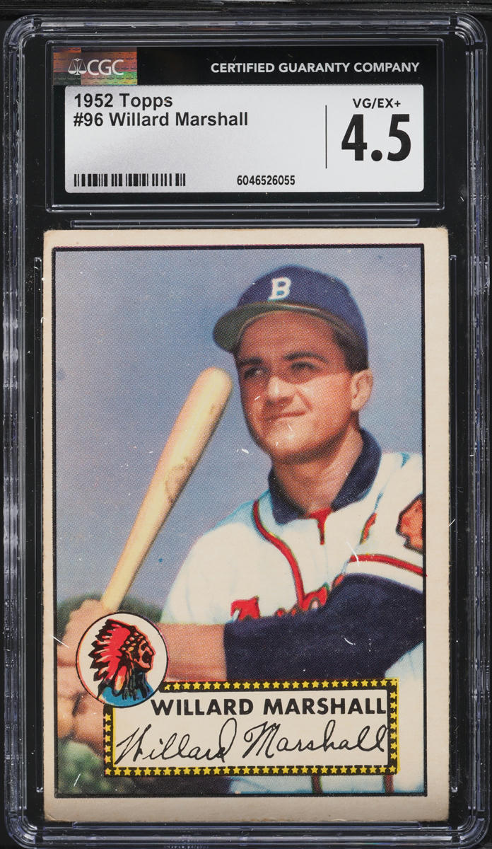 1952 Topps Willard Marshall #96 CGC 4.5 VGEX+