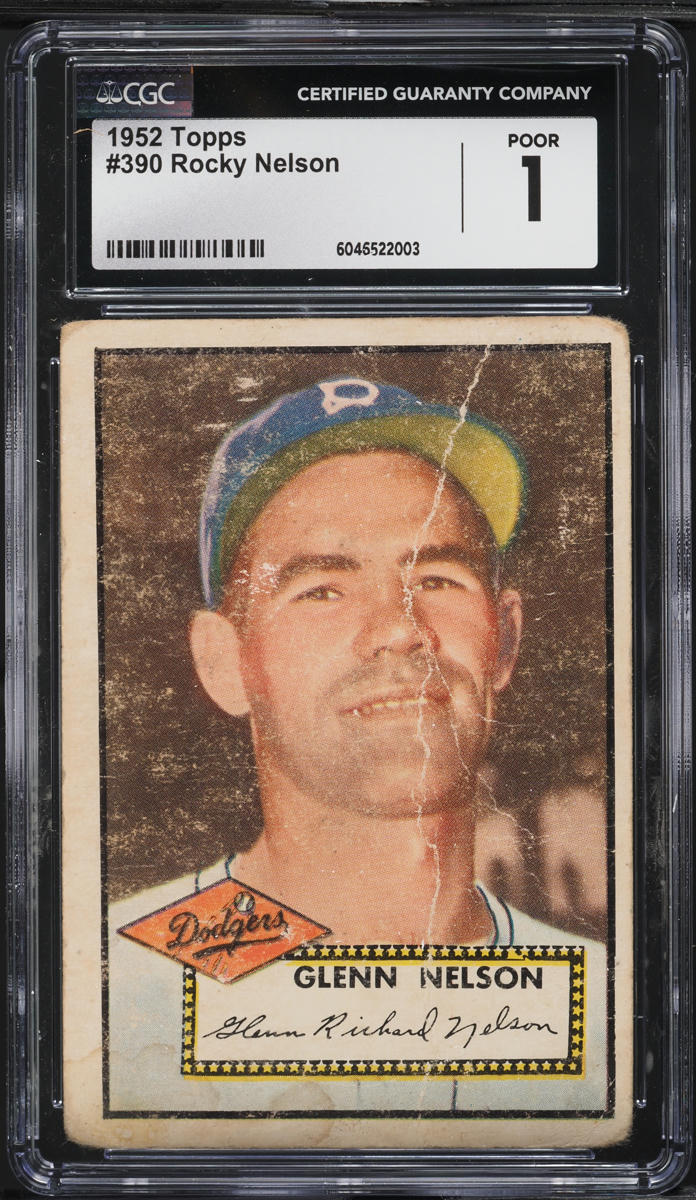 1952 Topps Rocky Nelson #390 CGC 1 PR