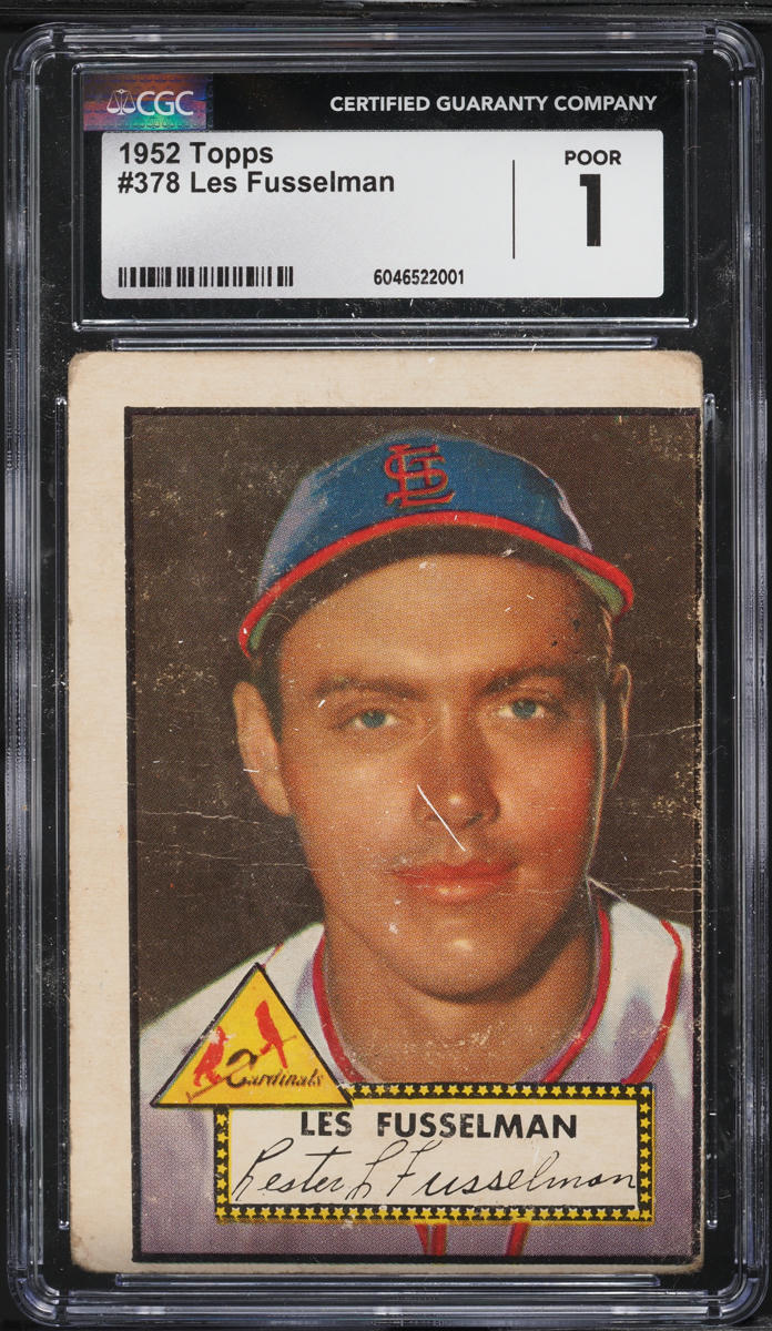 1952 Topps Les Fusselman #378 CGC 1 PR