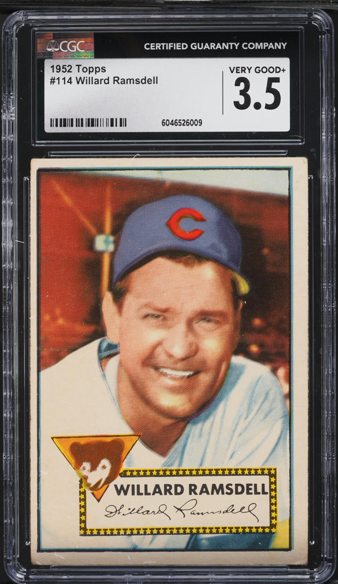 1952 Topps Willard Ramsdell #114 CGC 3.5 VG+