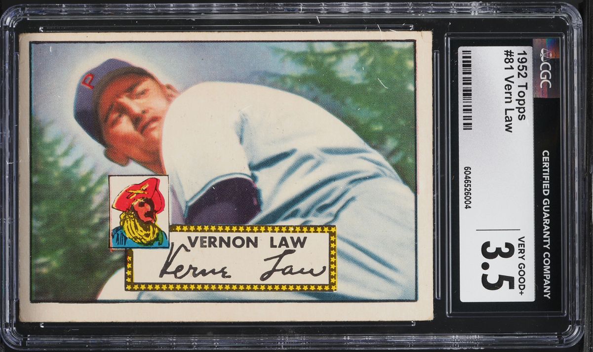 1952 Topps Vern Law #81 CGC 3.5 VG+