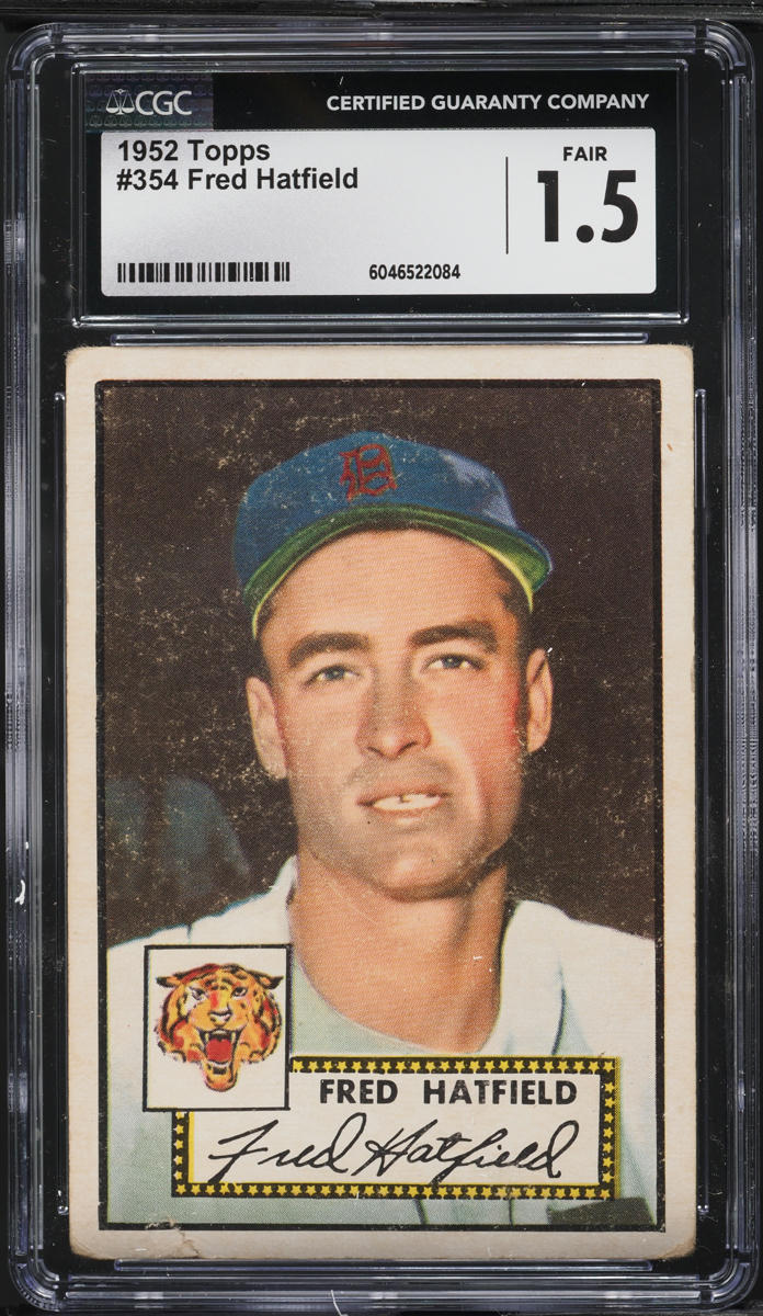 1952 Topps Fred Hatfield #354 CGC 1.5 FR