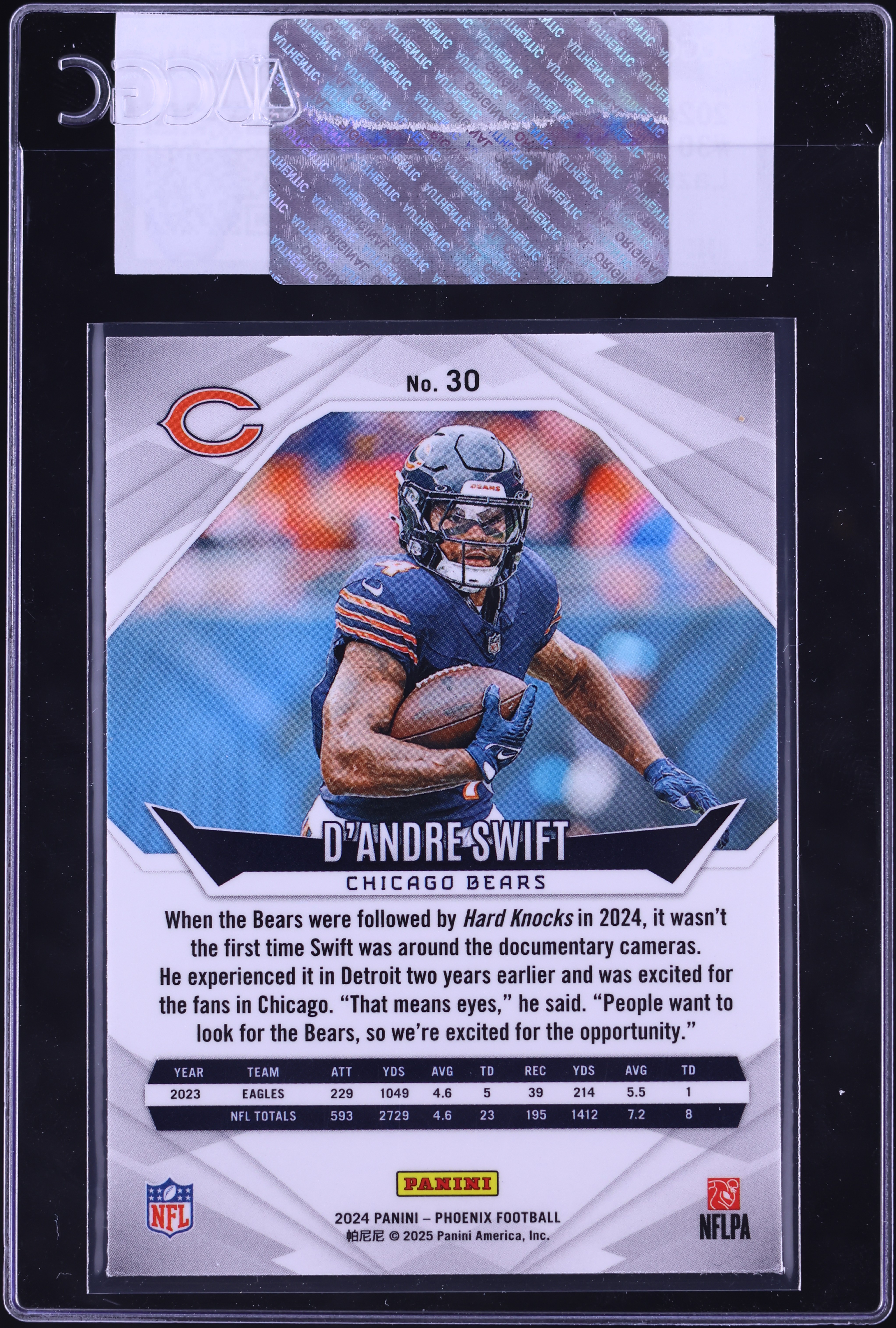 2024 Panini Phoenix Lazer D'Andre Swift #30 CGC AUTH on Fanatics