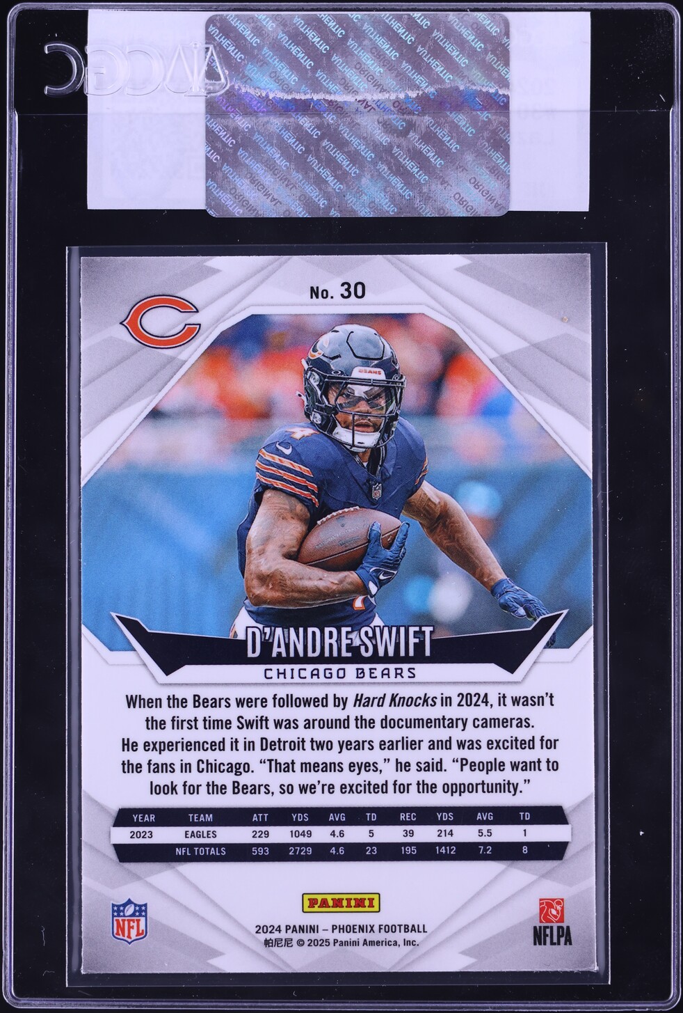 2024 Panini Phoenix Lazer D'Andre Swift #30 CGC AUTH on Fanatics