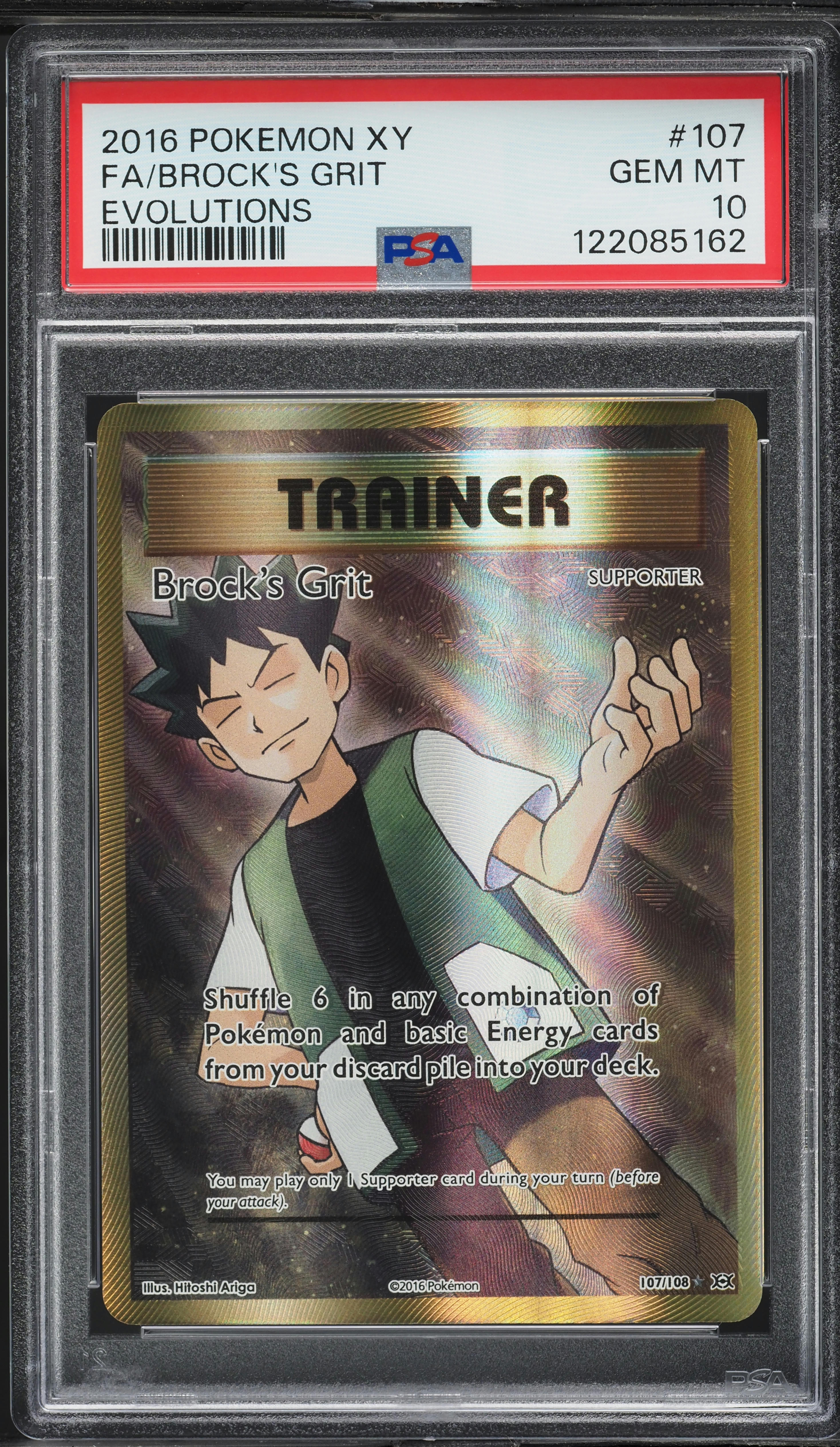 2016 Pokemon XY Evolutions Full Art Brock's Grit #107 PSA 10 GEM MINT on  Fanatics Collect