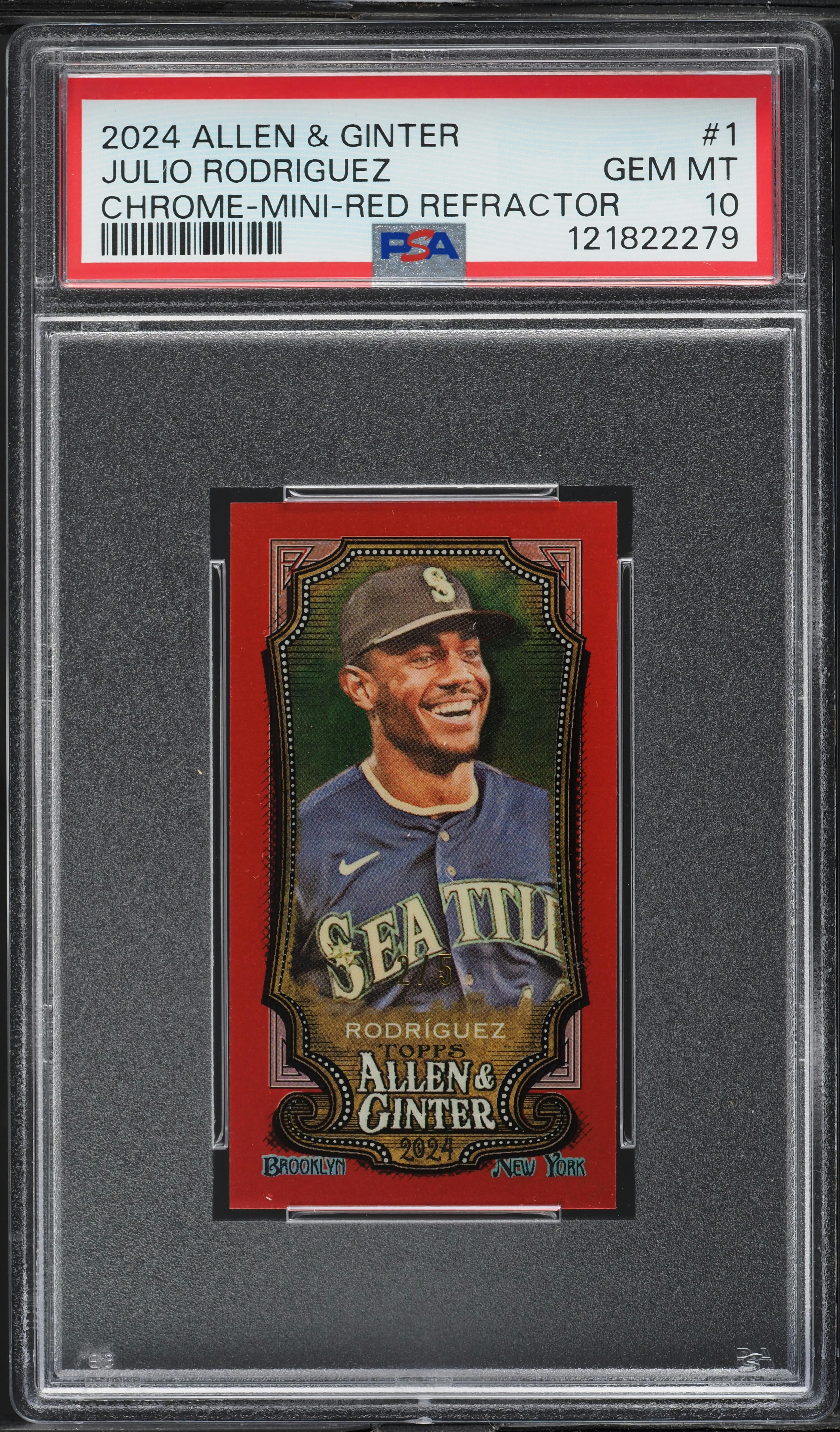 2024 Topps Allen & Ginter Chrome Mini Red Refractor Julio 