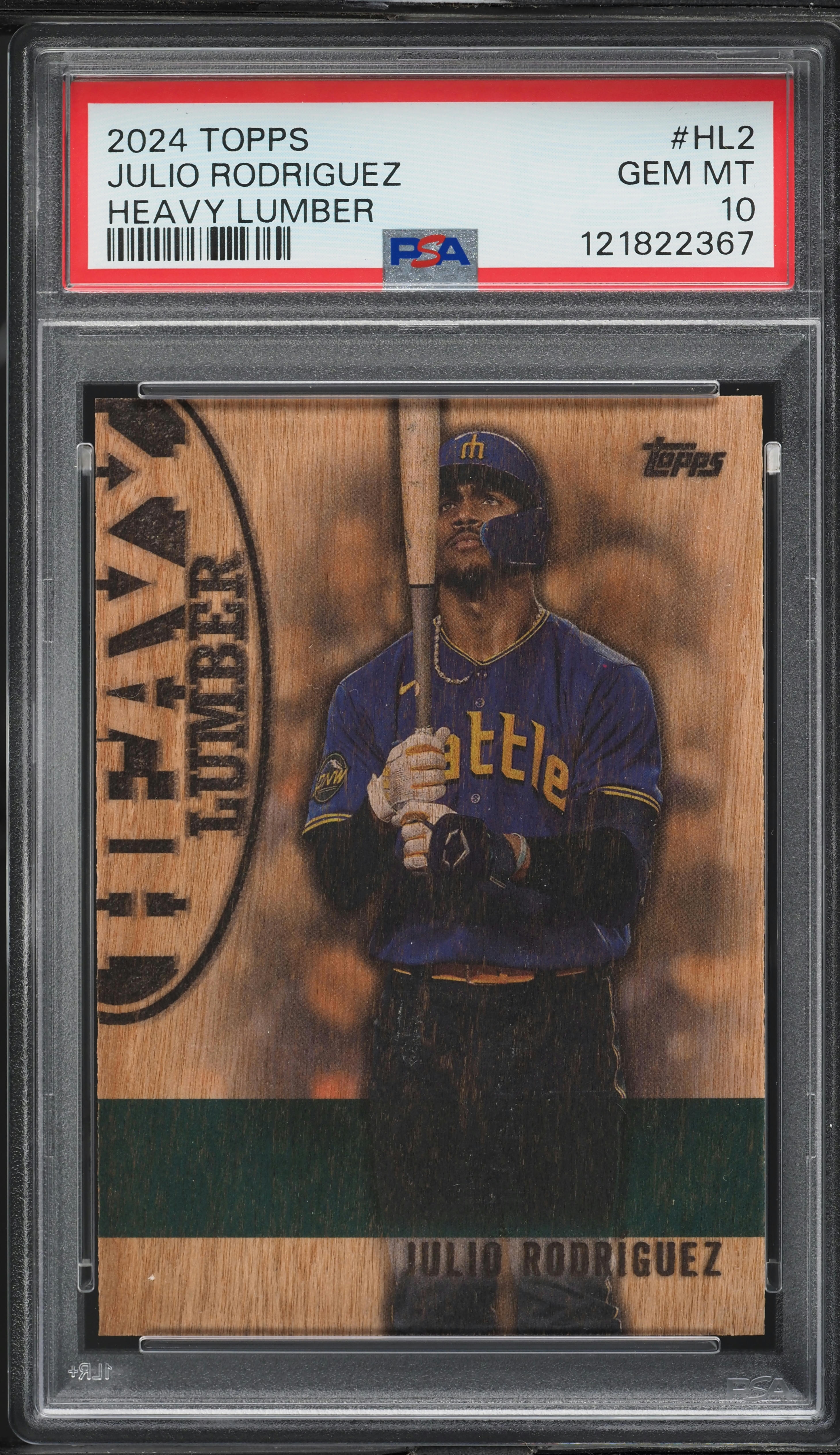 2024 Topps Heavy Lumber Julio Rodriguez #HL-2 PSA 10 GEM MINT on