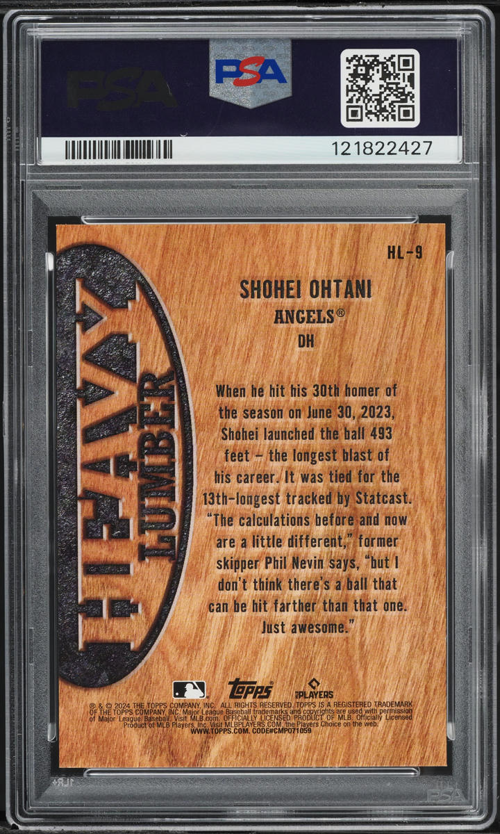 2024 Topps Heavy Lumber Shohei Ohtani #HL-9 PSA 10 GEM MINT on
