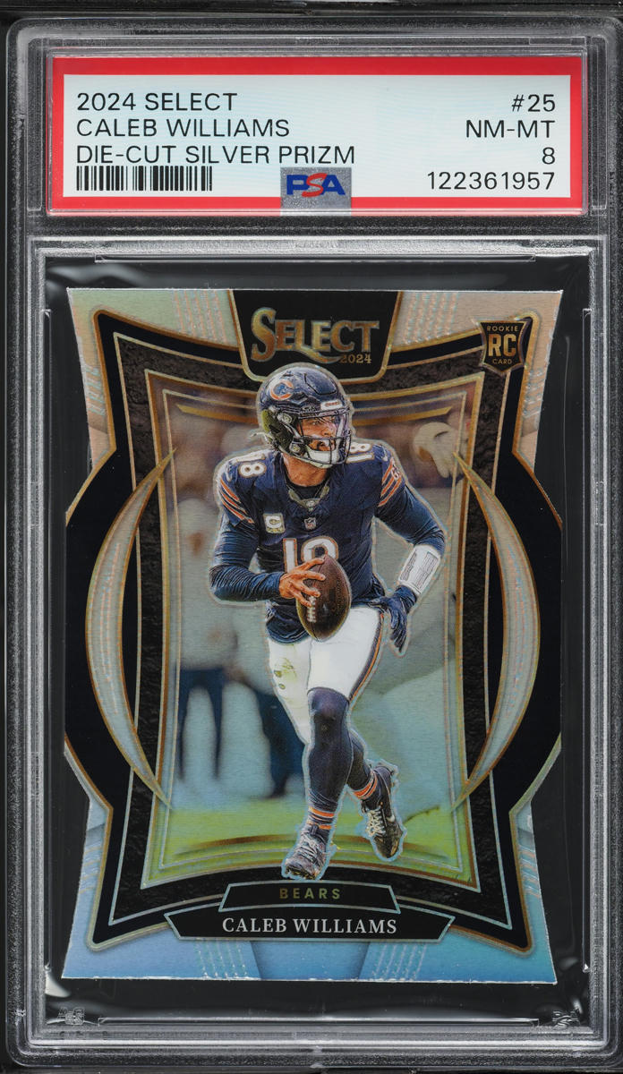 2024 Select Concourse Die Cut Silver Prizm Caleb Williams ROOKIE #25 PSA 8 NM-MT