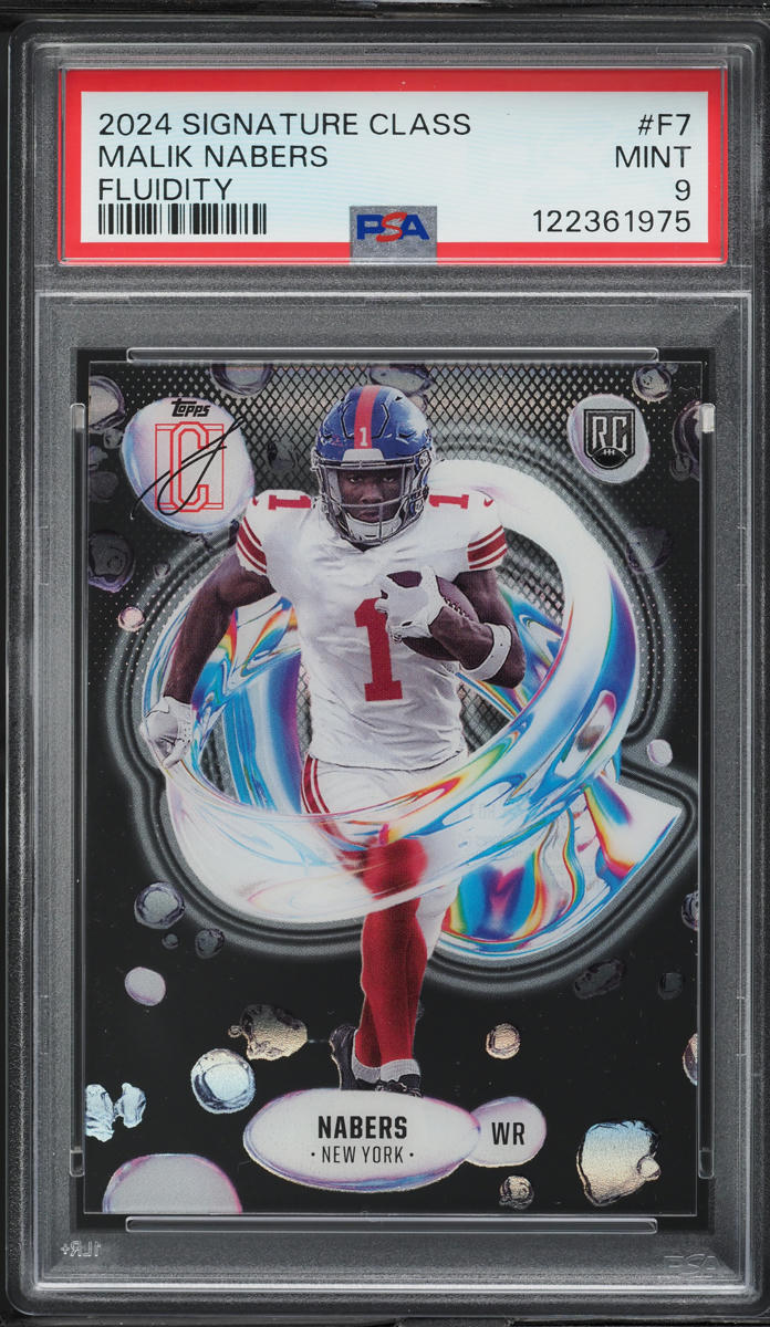 2024 Topps Signature Class Fluidity Malik Nabers ROOKIE #F7 PSA 9 MINT