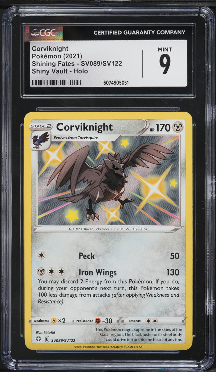 2021 Pokemon SWSH Shining Fates Shiny Vault Holo Shiny Corviknight #SV089  CGC 9 on Fanatics Collect