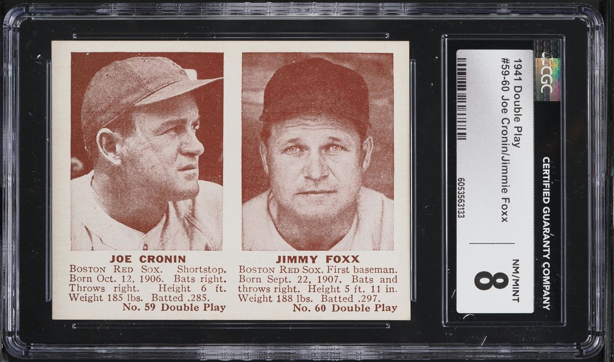 1941 Double Play Joe Cronin Jimmie Foxx #59-60 CGC 8 NM-MT