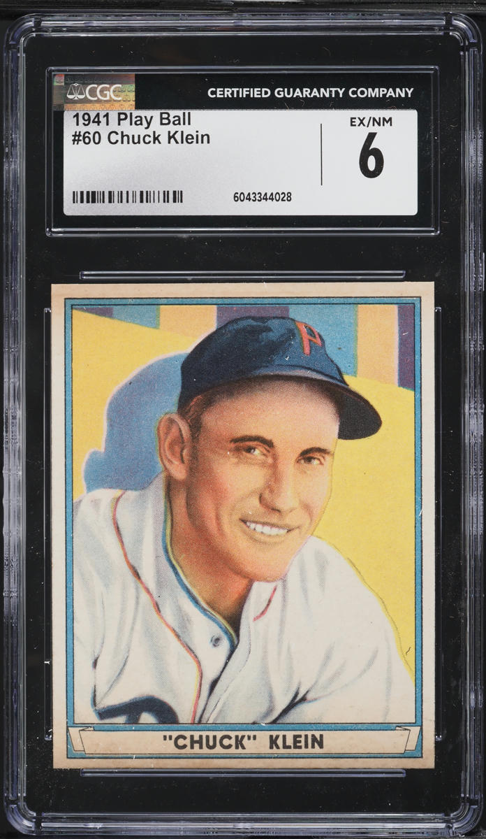 1941 Play Ball Chuck Klein #60 CGC 6 EXMT