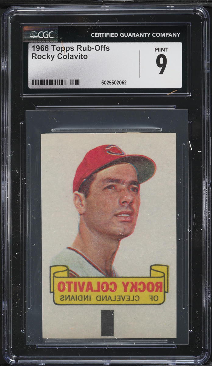 1966 Topps Rub-Offs Rocky Colavito CGC 9 MINT
