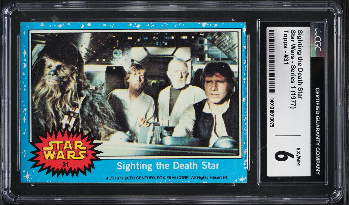 1977 Topps Star Wars - Series 1 Sighting The Death Star #31 CGC 6