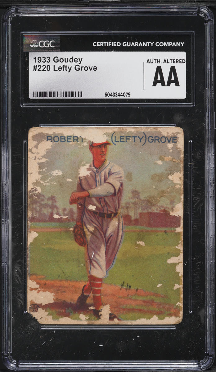 1933 Goudey Lefty Grove #220 CGC ALTERED AUTH on Fanatics Collect