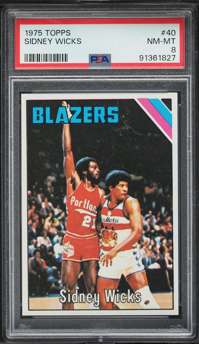 1975 Topps Basketball Sidney Wicks #40 PSA 8 NM-MT
