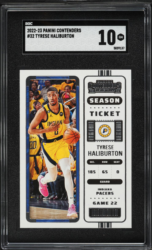 2022 Panini Contenders Tyrese Haliburton #32 SGC 10 GEM MINT on