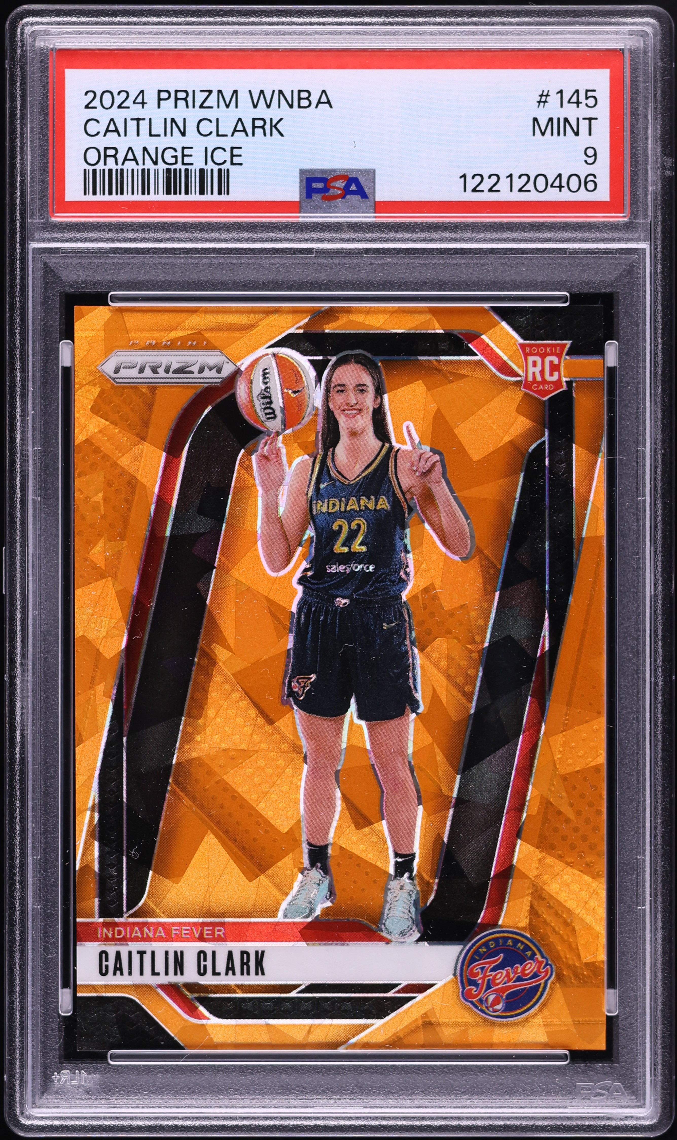2024 Panini Prizm WNBA- Caitlin Clark #145 Ice Prizm PSA9