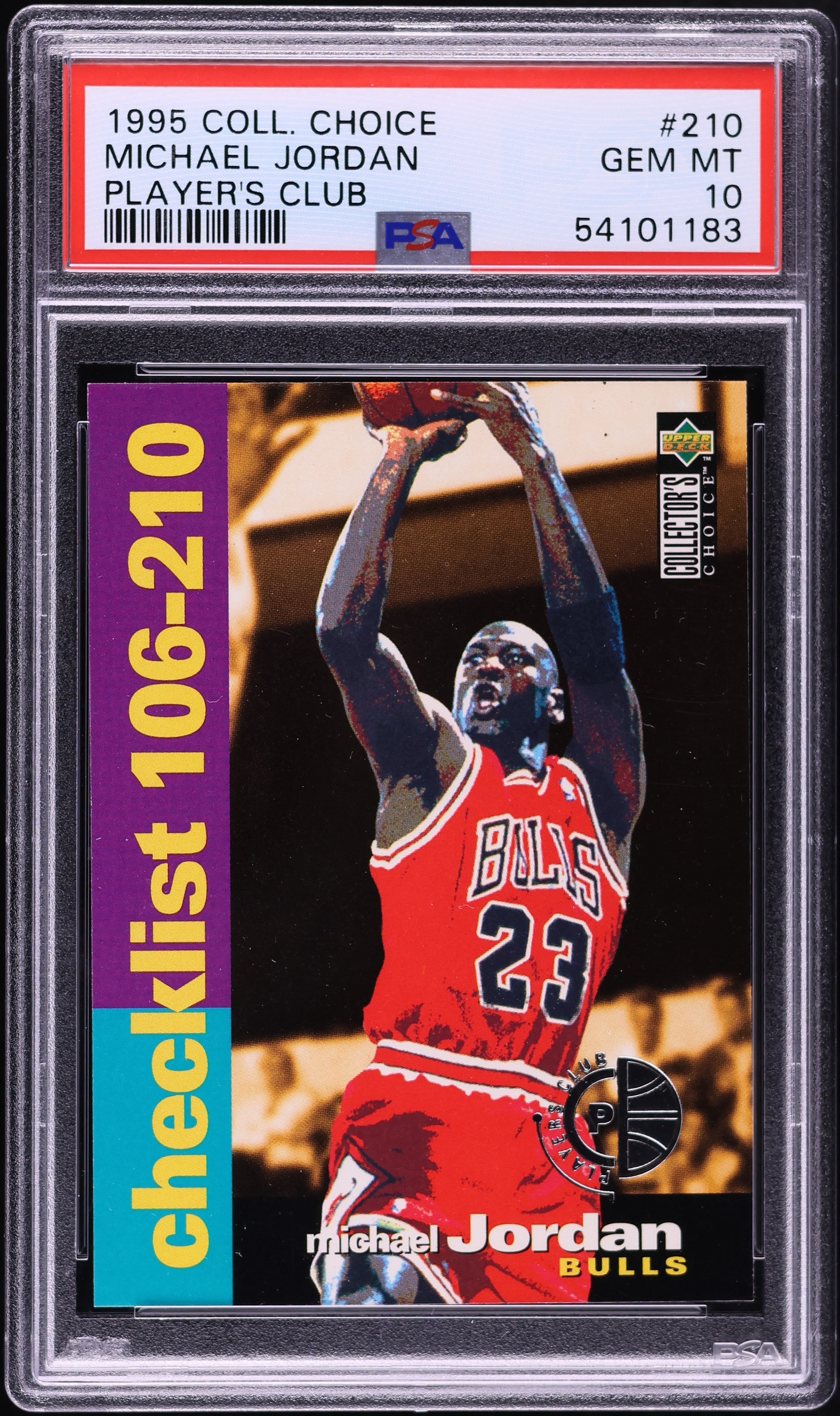 1995 Collector's Choice Player's Club Michael Jordan #210 PSA 10