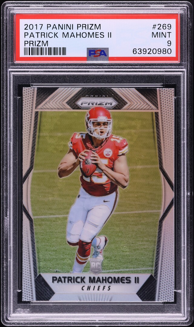 2017 Panini Prizm Silver Patrick Mahomes II ROOKIE #269 PSA 9 MINT