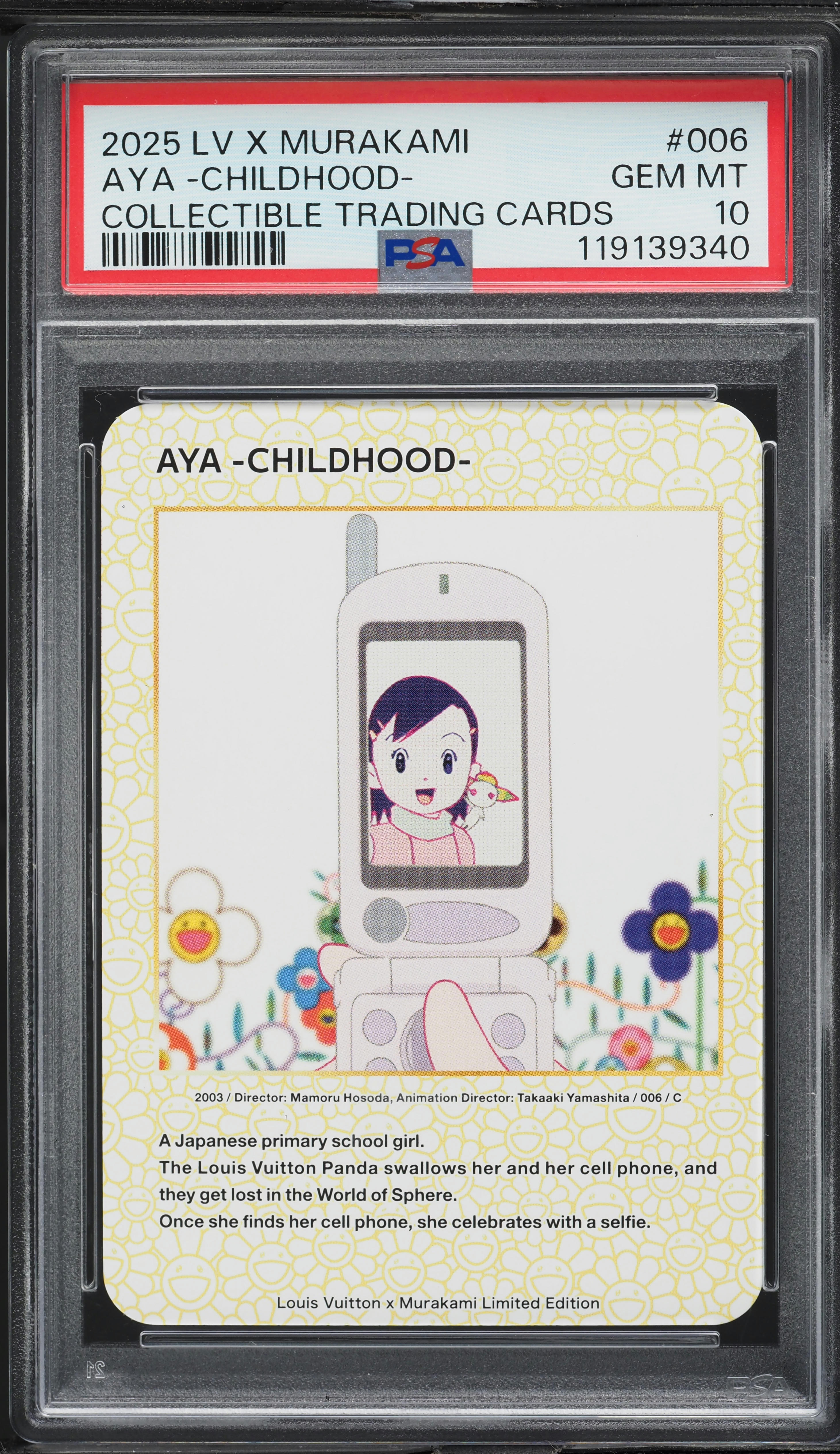2025 Louis Vuitton X Murakami Collectible Aya Childhood #6 PSA 10