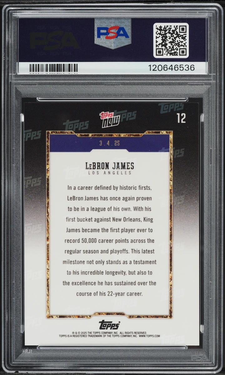 2024 Topps Now LeBron James #12 PSA 10 GEM MINT