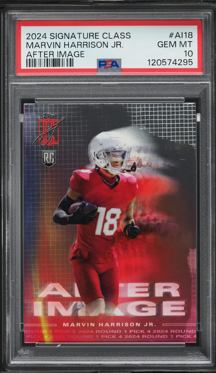 2024 Topps Signature Class After Image Marvin Harrison Jr ROOKIE #AI-18 PSA 10