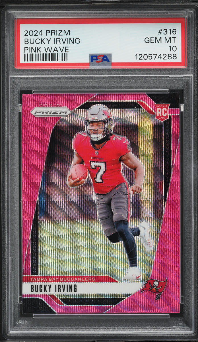 2024 Panini Prizm Pink Wave Bucky Irving ROOKIE #316 PSA 10 GEM MINT