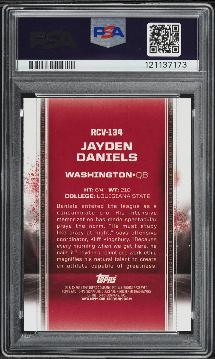2024 Topps Signature Class Chrome Variation Jayden Daniels ROOKIE #RCV-134 PSA 9