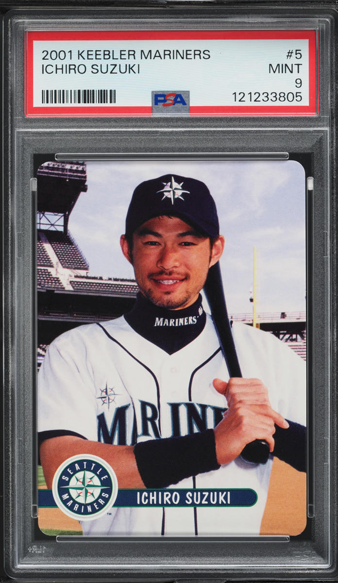 2001 Keebler Mariners Ichiro Suzuki ROOKIE #5 PSA 9 MINT on