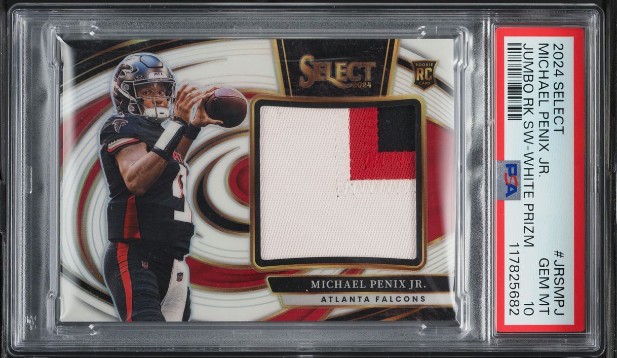 2024 Select Jumbo White Prizm Michael Penix Jr. ROOKIE PATCH /75