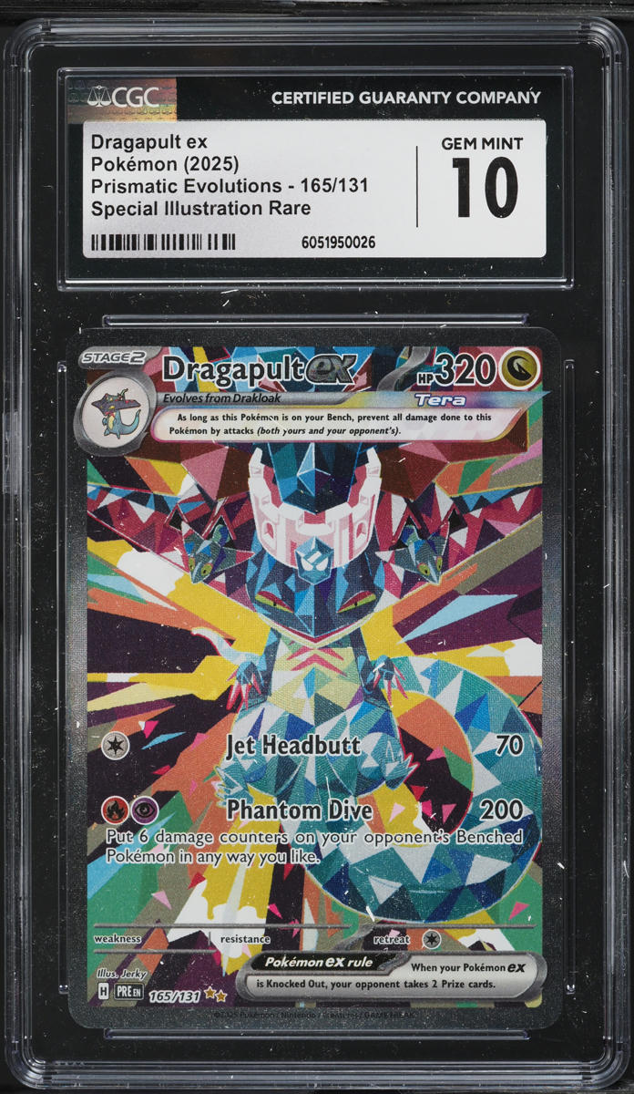 2025 Pokemon SV Prismatic Evolutions SIR Dragapult ex #165 CGC 10 GEM MINT