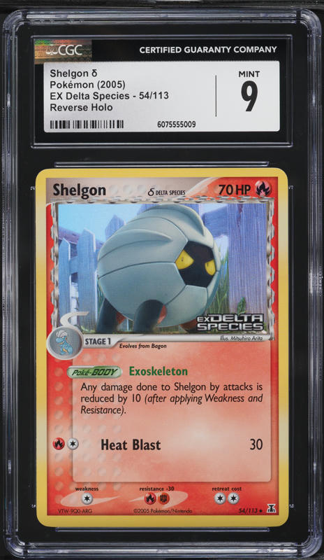 2005 Pokemon EX Delta Species Reverse Holo Shelgon #54 CGC 9 MINT