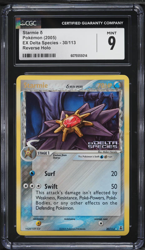 2005 Pokemon EX Delta Species Reverse Holo Starmie #30 CGC 9 MINT