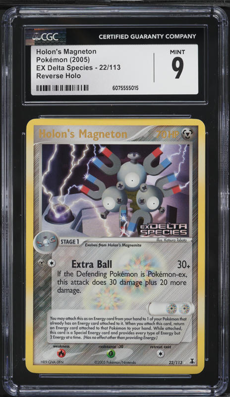 2005 Pokemon EX Delta Species Reverse Holo Holon's Magneton #22 CGC 9 MINT